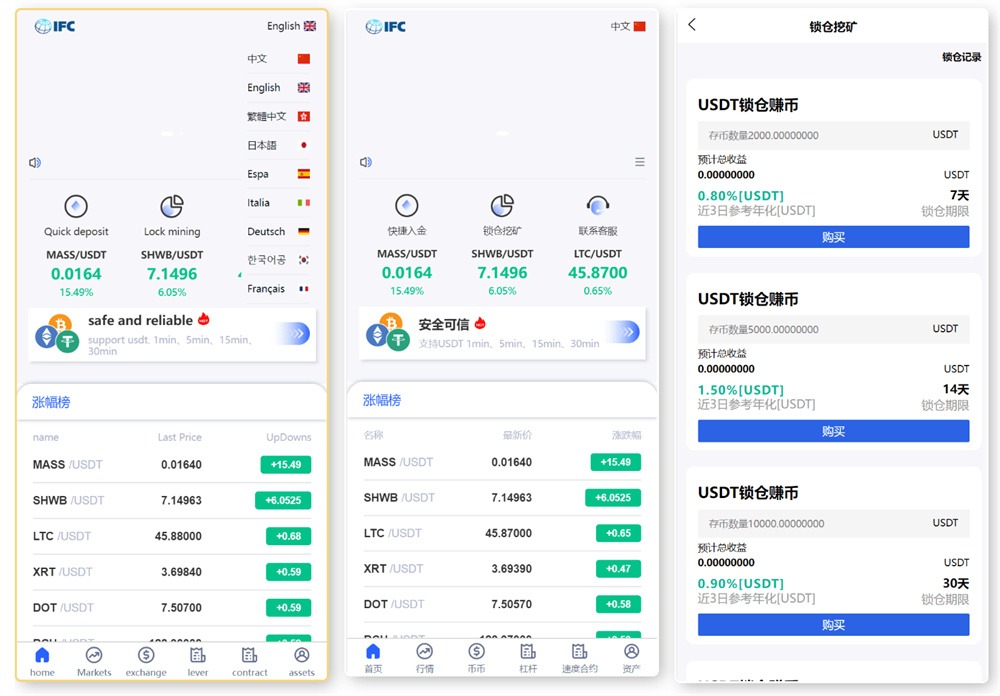 图片[1]-9语言锁仓挖矿/币币秒合约交易所，带前端VUE源码，前后端代码开源带教程-盘口源码-pankou123.com