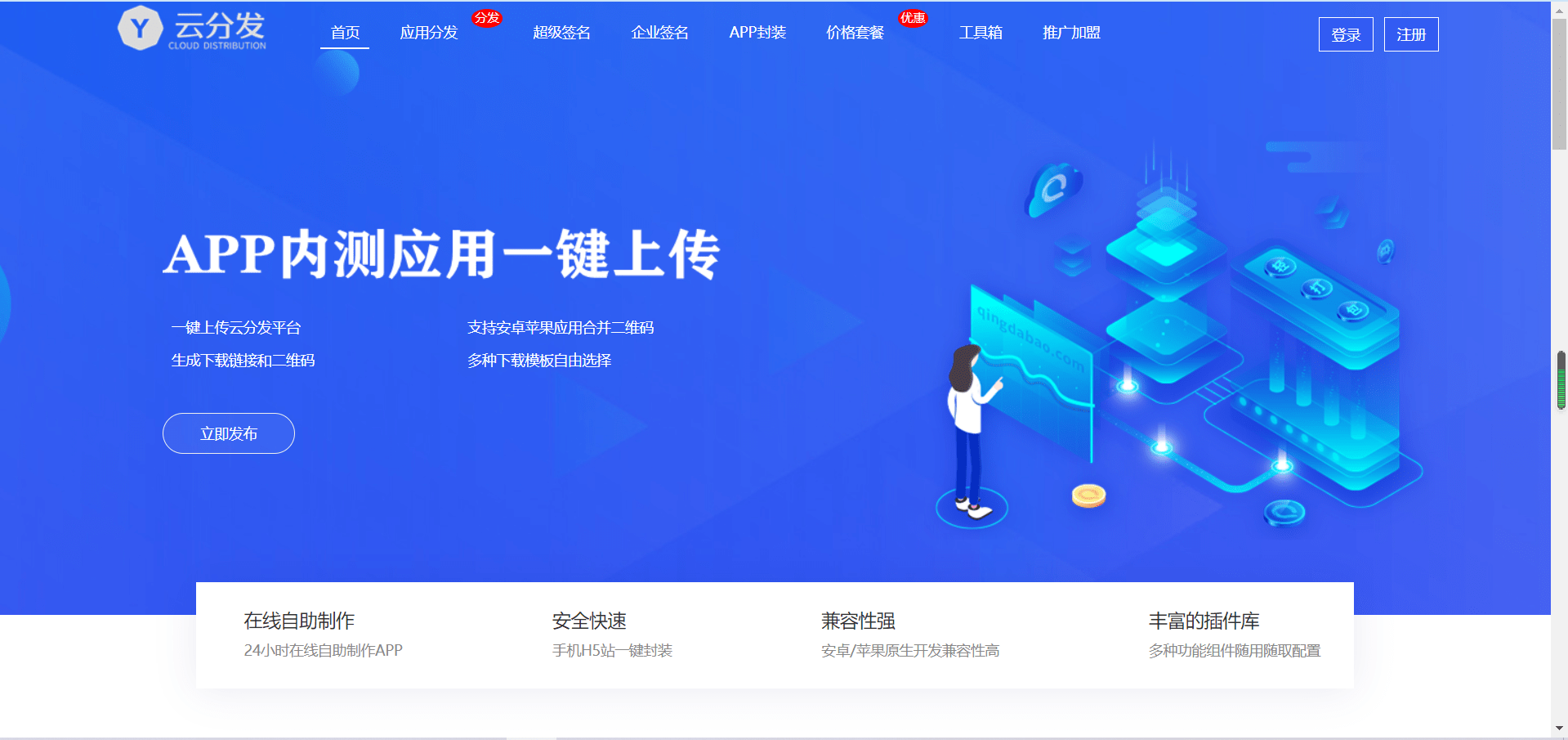 企业签名与H5、iOS免签封装打包源码/APP分发-盘口资源网